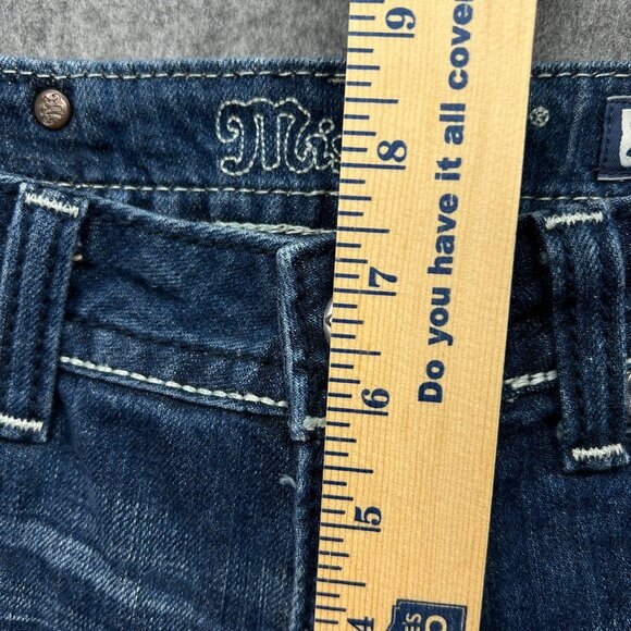 Miss Me Capri Jeans Women's Size 27 Low Rise Jeweled Medium Wash Denim - Picture 11 of 14